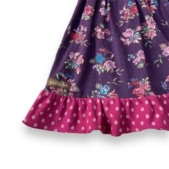 Matilda‎ Jane Girls Size 4 World Of Wonder Floral Lap Dress Choose Your Own Path - Picture 4 of 6
